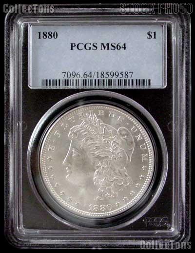 1880 Morgan Silver Dollar in PCGS MS 64
