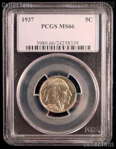 1937 Buffalo Nickel in PCGS MS 66