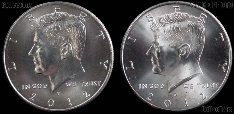 2012 P & D Kennedy Half Dollars GEM BU 2012 Kennedy Halves