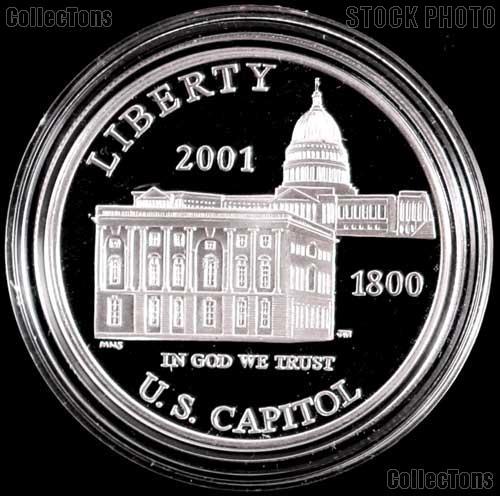 2001-P Proof U.S. Capitol Visitor Center Commemorative Silver Dollar