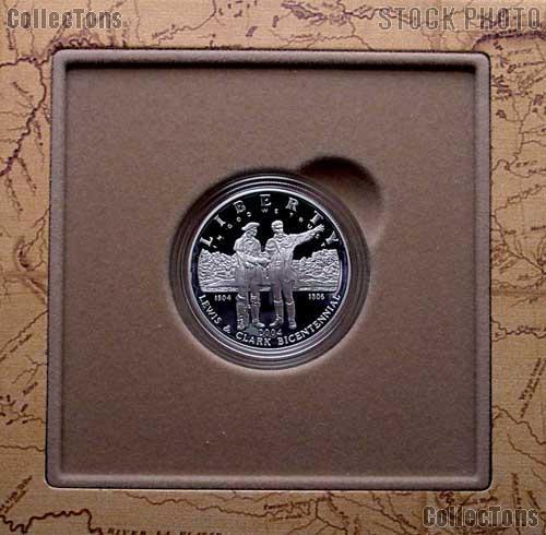 2004 Lewis and Clark Commemorative Proof Silver Dollar Coin and Pouch Set from the US Mint