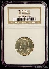 1935 Washington Silver Quarter in NGC MS 65