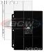 BCW Double-sided BLACK 9 Pocket Pages for Trading Cards, pack of 10