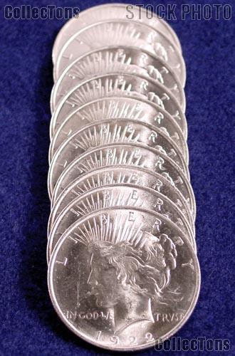 1922 BU Peace Silver Dollars from Original Roll