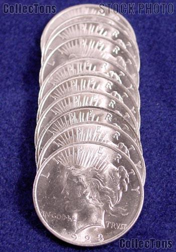1923 BU Peace Silver Dollars from Original Roll