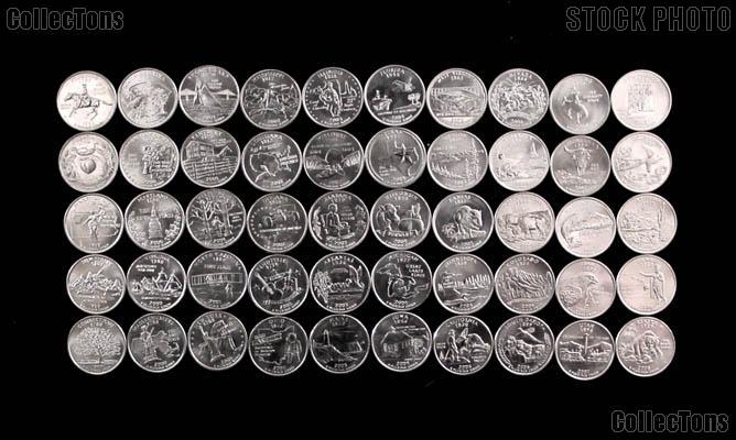 State Quarters Complete Type Set 1999 to 2008 50 Brilliant Uncirculated Coins *All Designs Released*