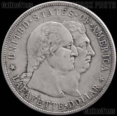 Lafayette Dollar Silver Commemorative Coin (1900) in XF+ Condition