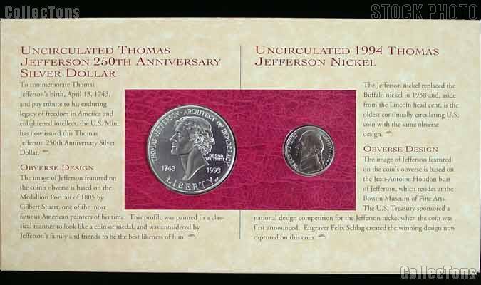 1993-P Jefferson Coin and Currency Commemorative Set