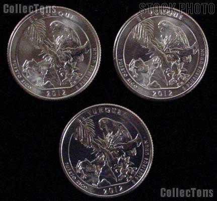 2012 P, D, & S Puerto Rico El Yunque National Park Quarters GEM BU America the Beautiful