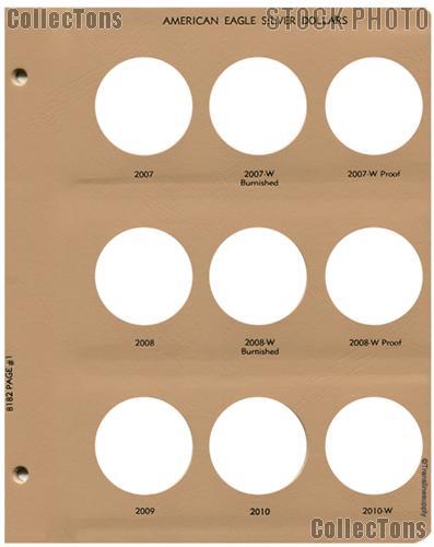 Dansco Replacement Page #1 for Silver Eagle Album 8182