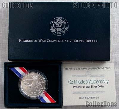 1994-W U.S. Prisoner of War Commemorative Uncirculated Silver Dollar