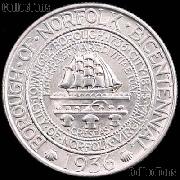 Norfolk Virginia Bicentennial Silver Commemorative Half Dollar (1936) in XF+ Condition