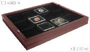 Coin Tray for 12 2x2 Coin Holders (Tetra) fits in Mahogany Wood Coin Display