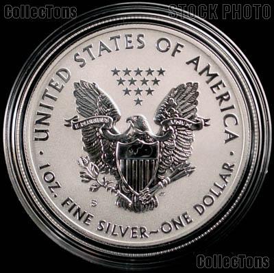 2012-S American Silver Eagle REVERSE PROOF Coin from US Mint Set in Capsule