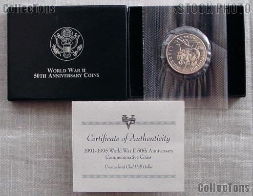 1991-1995 World War II 50th Anniversary Commemorative Half Dollar Uncirculated (BU)