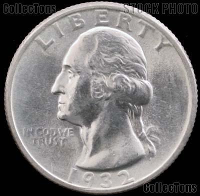 1932 Washington Silver Quarter Gem BU (Brilliant Uncirculated)
