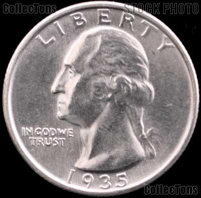 1935 Washington Silver Quarter Gem BU (Brilliant Uncirculated)