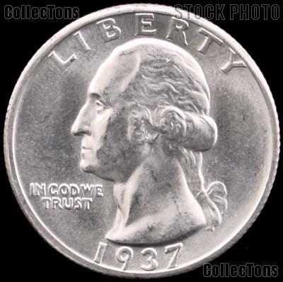 1937-S Washington Silver Quarter Gem BU (Brilliant Uncirculated)