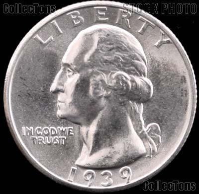 1939 Washington Silver Quarter Gem BU (Brilliant Uncirculated)