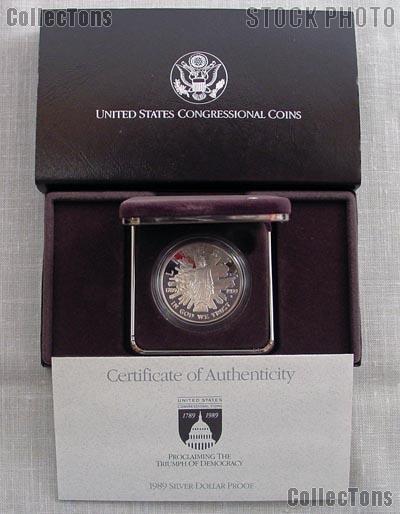 1989-S United States Congress Bicentennial Commemorative Proof Silver Dollar