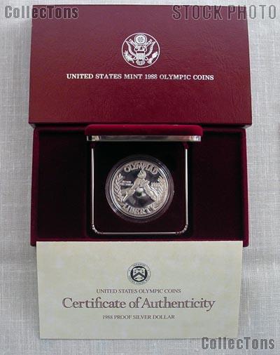 1988-S Seoul Olympiad US Olympic Commemorative Proof Silver Dollar