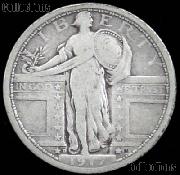 1917-D Standing Liberty Silver Quarter Variety 1 Circulated Coin G 4 or Better