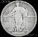 1917-D Standing Liberty Silver Quarter Variety 1 Circulated Coin G 4 or Better