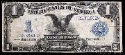 One Dollar Bill Silver Certificate "Black Eagle" Large Size Series 1899 US Currency Good or Better