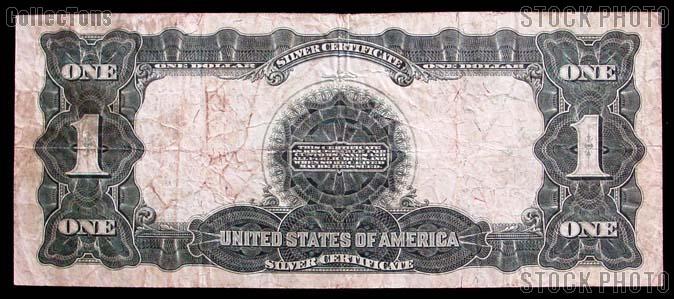 One Dollar Bill Silver Certificate "Black Eagle" Large Size Series 1899 US Currency Good or Better