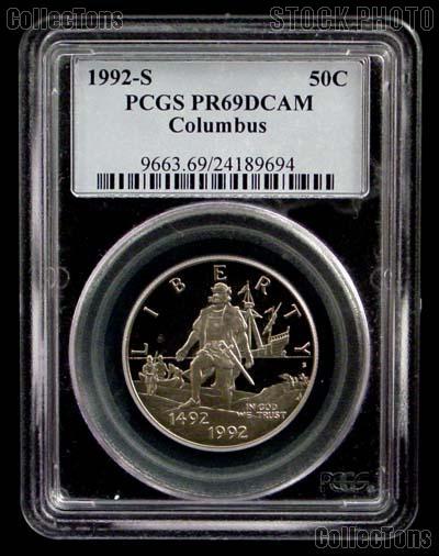 1992-S Christopher Columbus Quincentenary Commemorative PROOF Half Dollar in PCGS PR 69 DCAM