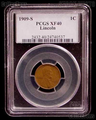 1909-S Lincoln Wheat Cent KEY DATE in PCGS XF 40