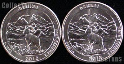 2012 P & D Alaska Denali National Park Quarters GEM BU America the Beautiful