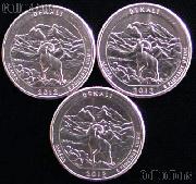 2012 P, D, & S Alaska Denali National Park Quarters GEM BU America the Beautiful