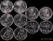 2012 National Park Quarters Complete Set P & D Uncirculated (10 Coins) PR, NM, ME, HI, AK