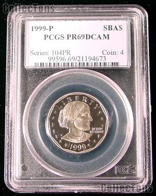 1999-P Susan B Anthony SBA PROOF Dollar in PCGS PR 69 DCAM