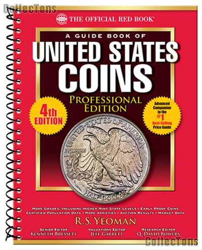 Official Red Book Professional Edition Guide Book of U.S. Coins 4th Edition Whitman - Large Spiral