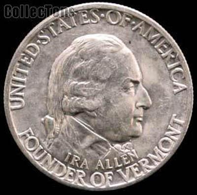 Vermont Sesquicentennial Silver Commemorative Half Dollar (1927) in XF+ Condition