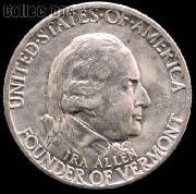 Vermont Sesquicentennial Silver Commemorative Half Dollar (1927) in XF+ Condition