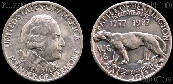 Vermont Sesquicentennial Silver Commemorative Half Dollar (1927) in XF+ Condition