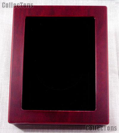 Glass Top Wooden Coin Display Case (Box) for Large Certified Slab Coins PCGS or 3" Coins in Capsule by Lighthouse