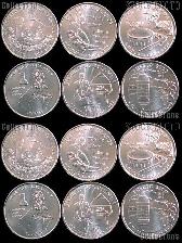 2009 State Quarters Set of 12 BU Coins DC & Territory Quarters P & D Mints