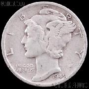 1945-S Mercury Silver Dime MICRO S 1945 Mercury Dime Circ Coin G 4 or Better