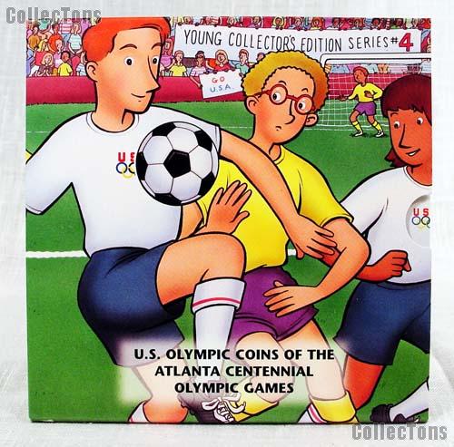 1996 Atlanta Olympic Games Young Collector's Edition Series #4 Soccer Half Dollar Coin Set