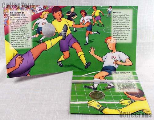 1996 Atlanta Olympic Games Young Collector's Edition Series #4 Soccer Half Dollar Coin Set