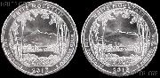 2013 P & D New Hampshire White Mountain National Park Quarters GEM BU America the Beautiful