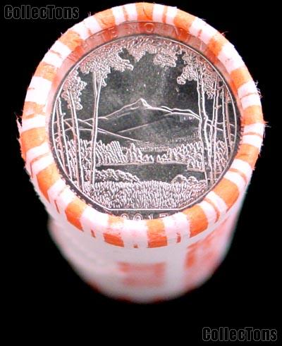 2013-D New Hampshire White Mountain National Park Quarters Bank Wrapped Roll 40 Coins GEM BU