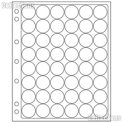 Coin Pages for Capsules fits CAPS 24-25 & Model A Capsules: US Quarter, 1/2 oz Gold Maple Leaf by Lighthouse Pack of 2 Pages for 48 Coins Each