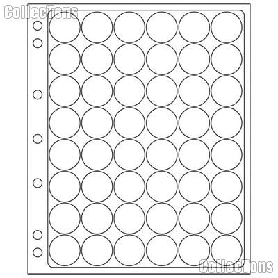 Coin Pages for Capsules fits CAPS 24-25 & Model A Capsules: US Quarter, 1/2 oz Gold Maple Leaf by Lighthouse Pack of 2 Pages for 48 Coins Each