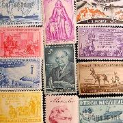 25 Different 3 Cent Stamps from the 1950s - Unused Commemorative Stamp Collection