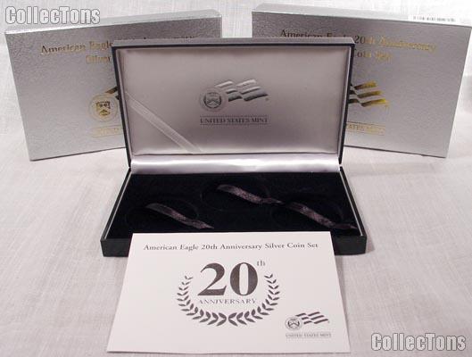 2006 American Eagle 20th Anniversary Silver Coin Set OGP Replacement Box and COA